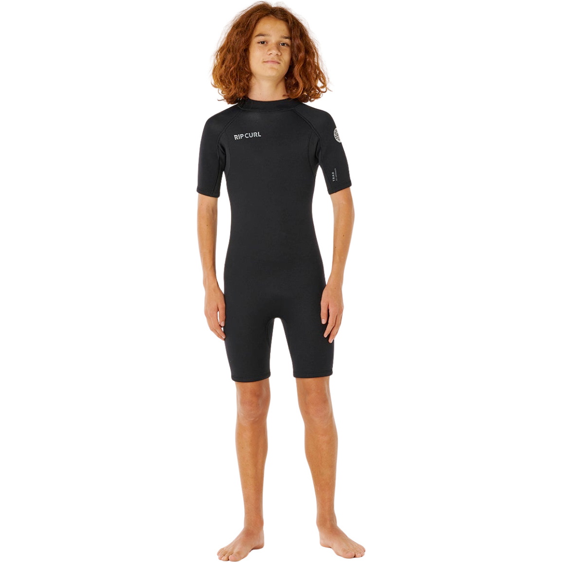 2026 Rip Curl Groms Trad 2mm Back Zip Shorty Neopreno 003TSP - Black